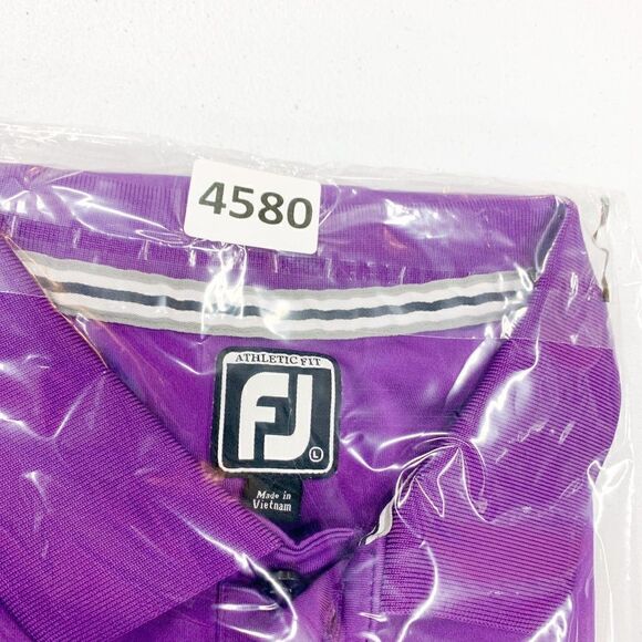 Footjoy Shirt Men Large Purple Golf Polo Golfer FJ Stretch Preppy The Highlands - Picture 14 of 14